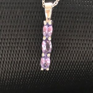 Tanzanite Sterling necklace 0.75 ctw Tanzanite